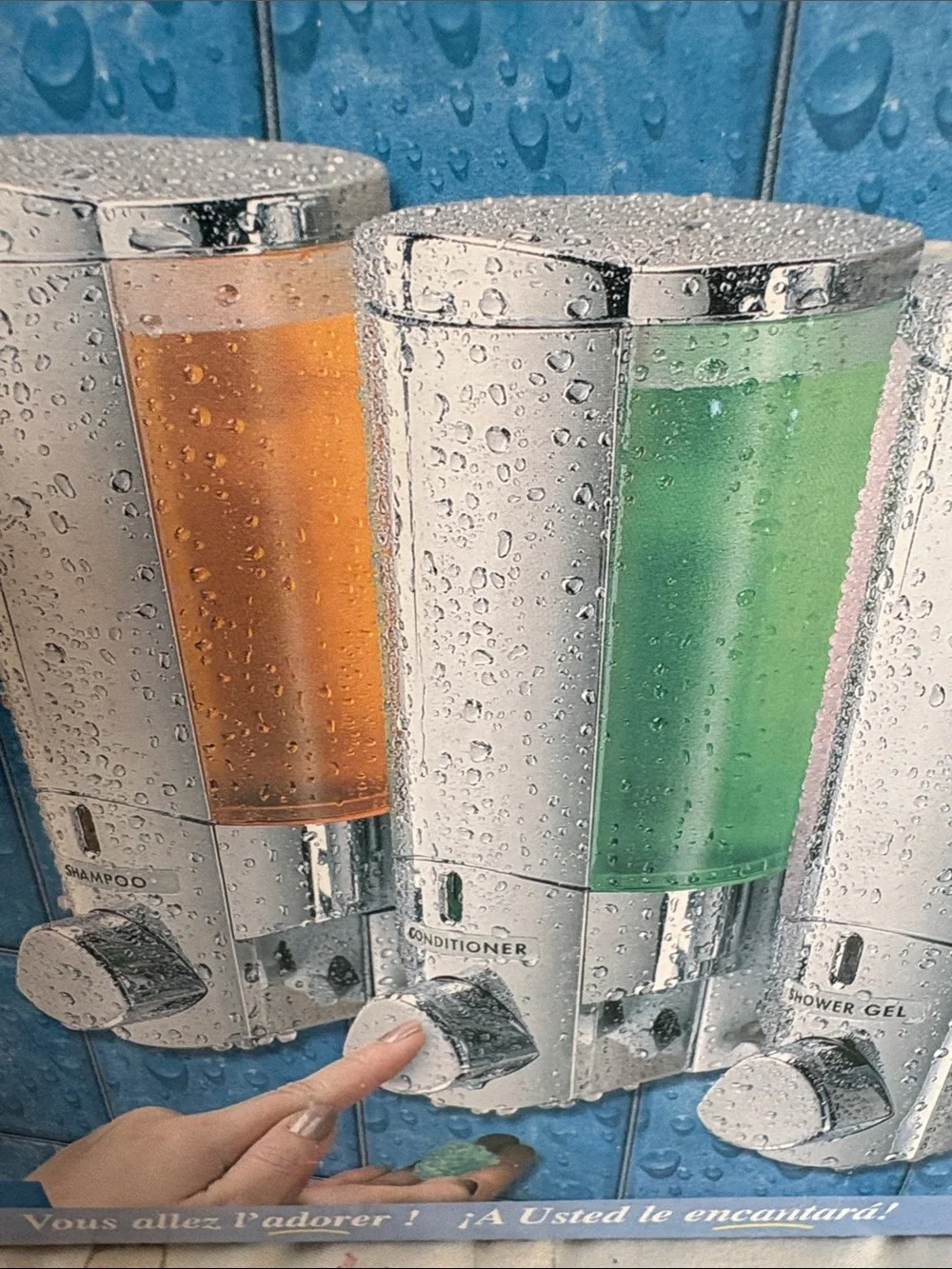 The Dispenser AVIVA Triple Chrome Shower Dispenser - Green